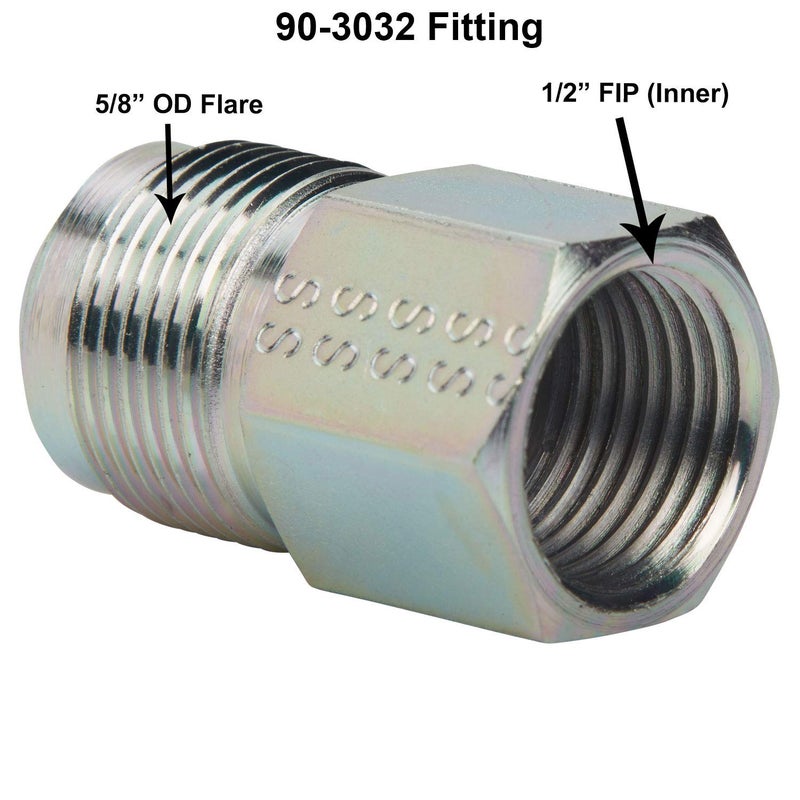 Dormont 30C Series SafetyShield Coated Stainless Steel Standard Gas Connector w/Bag, 5/8" OD x 1/2" ID x 48" L, No-Neck Design, 1/2" MIP x 1/2" FIP Adapters, Yellow Coating, CSA Certified - Image 4